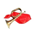 thumbnail image 4 of Solid Copper and Brass Bugle Musical Instrument Trumpet Blowing Bugle for Retro, 4 of 8