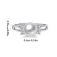 thumbnail image 3 of Guodhu Cubic-Zirconia Pearl Solitaire Ring for Women Birthday, Engagement, Anniversary, Wedding,Mothers Day Jewelry Gift for Women Teen Mom, 3 of 7