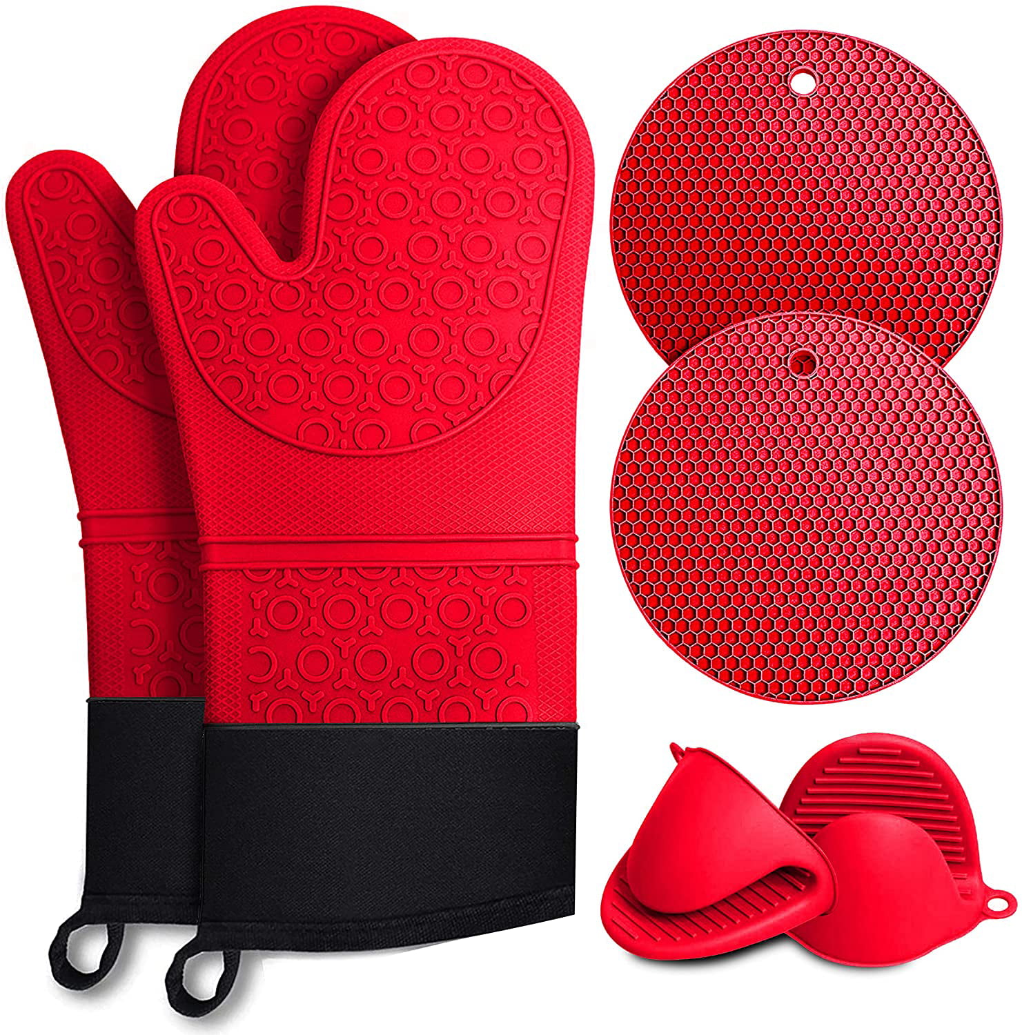 Details about   1 Pair Oven Gloves Heat Resistant Mitts Potholders Pad for Cooking Baking 