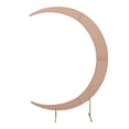 thumbnail image 2 of BalsaCircle 7.5 feet Nude Half Crescent Moon Backdrop Stand Cover Spandex Fitted Wedding Arch Decorations Reception Photography, 2 of 8