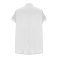 thumbnail image 6 of Kaemgyyd Oversized Tshirts for Women Breathable Loose Button V Neck Tops Lightweight Roll Short Sleeve Basic Tee, 6 of 7