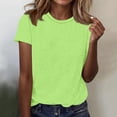 thumbnail image 2 of ADSSDQ Womens Short Sleeve Tops Summer T Shirts Round Neck Causal Fashion Basic Tee Loose Fit Blouses Green L, 2 of 7