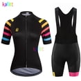 thumbnail image 1 of Kafitt-maillot de Ciclismo profesional para mujer, Conjunto femenino de manga corta, pantalones cortos con almohadilla de Gel 20D para verano, 2023 qiuyongming unisex, 1 of 2