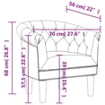 thumbnail image 5 of vidaXL Tub Chair Gold Faux Leather, 5 of 9