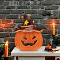 thumbnail image 3 of Shoreew Halloween Ceramic Pumpkin Tea Light Holder Tabletop Spooky Pumpkin Sculptures Candle Holder for Home Holiday Party Decoration, 3 of 7