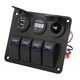 thumbnail image 5 of Panel de interruptor basculante de 4 entradas con enchufe de encendedor de cigarrillos USB, Panel de interruptor combinado de encendido y apagado para RV, barco, yate, autobús Jadeshay  A, 5 of 8