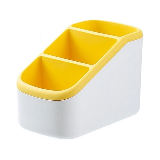 Desktop Storage Box Desktop Storage Box Large Capacity Smooth Edge Multi-compartments Non-Slip Base Wide Application Save Space Plastic 3/6 Grids Storage Case Sundries Container Home Supp