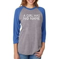 thumbnail image 1 of TeeStars - A Girl Has No Name 3/4 Women Sleeve Baseball Jersey Shirt XX-Large blue/gray, 1 of 6