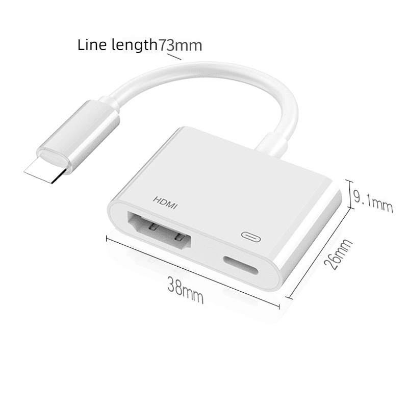 Lightning to HDMI Adapter, Digital AV Audio Dongle, iPhone to HDMI