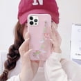 thumbnail image 3 of Compatible with iPhone 13 Pro Max Candy Color Chain Case Bracelet Wrist Strap Cute Pretty Luxury Soft Silicone Ultra Slim Shockproof Protective Cover for Girly Women Pink, 3 of 6