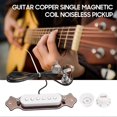 thumbnail image 2 of Guitar Magnetic Single Coil Noiseless Pickup Folk Acoustic Guitar Sound Hole Pickup Electric Guitar Pickup Wiring with Volume and Tone Knobs, 2 of 5