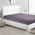thumbnail image 2 of Clara Clark Premier 1800 Collection Single Microfiber Fitted Sheet, Full Size, Eggplant Purple, 2 of 4