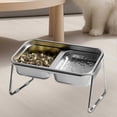 thumbnail image 2 of Elevated Cat Bowl, Double Stainless Steel Bowl, Raised Cat Food Station, Dishwasher Safe, 19.5 X 11 X 11 cm, 2 of 5