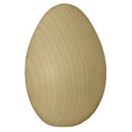 1 Pc Small Wood Goose Eggs 3-1/4" tall x 2-3/16" wideEgg has flat bottom for standing