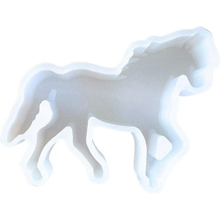 Horse Freshie Silicone Mold 3.25 x 4.1 x 0.8 inches Equestrian Buck Bronco Western Dressage Scented Aroma Beads Supplies Resin, Car Candles, Soap Oven Safe Bake Heat Resistant to 400 F