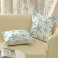 thumbnail image 4 of Coastal Pillow Covers 18x18 Pack of 2 Ocean Themed Blue Starfish Throw Pillow Covers Outdoor Decoration,Summer Beachy Nautical Decor Pillowcase Linen Decorative Cushion Case for Sofa Couch, 4 of 6