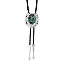 Montana Silversmiths Women's The Pioneer's Turquoise Bolo Tie Silver One Size