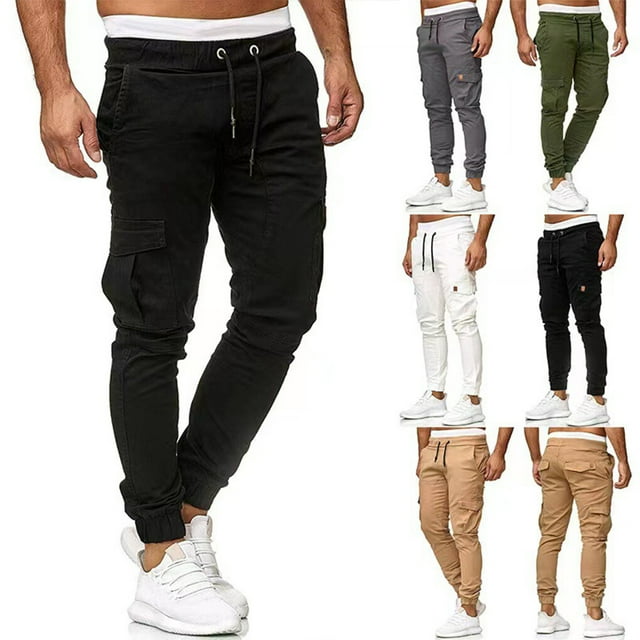 Cotton Men Trousers Solid Color Replacement Stylish Washable Clothes Replacing Easy Matching Middle Waist Home Long Pant Clothes Light Grey 4XL
