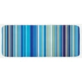 thumbnail image 1 of Blue Kitchen Mat, Vertical Stripes Repeating Retro Revival Pattern Funky Abstract Composition, Plush Decorative Kitchen Mat with Non Slip Backing, 47" X 19", Mustard Blue White, by Ambesonne, 1 of 1