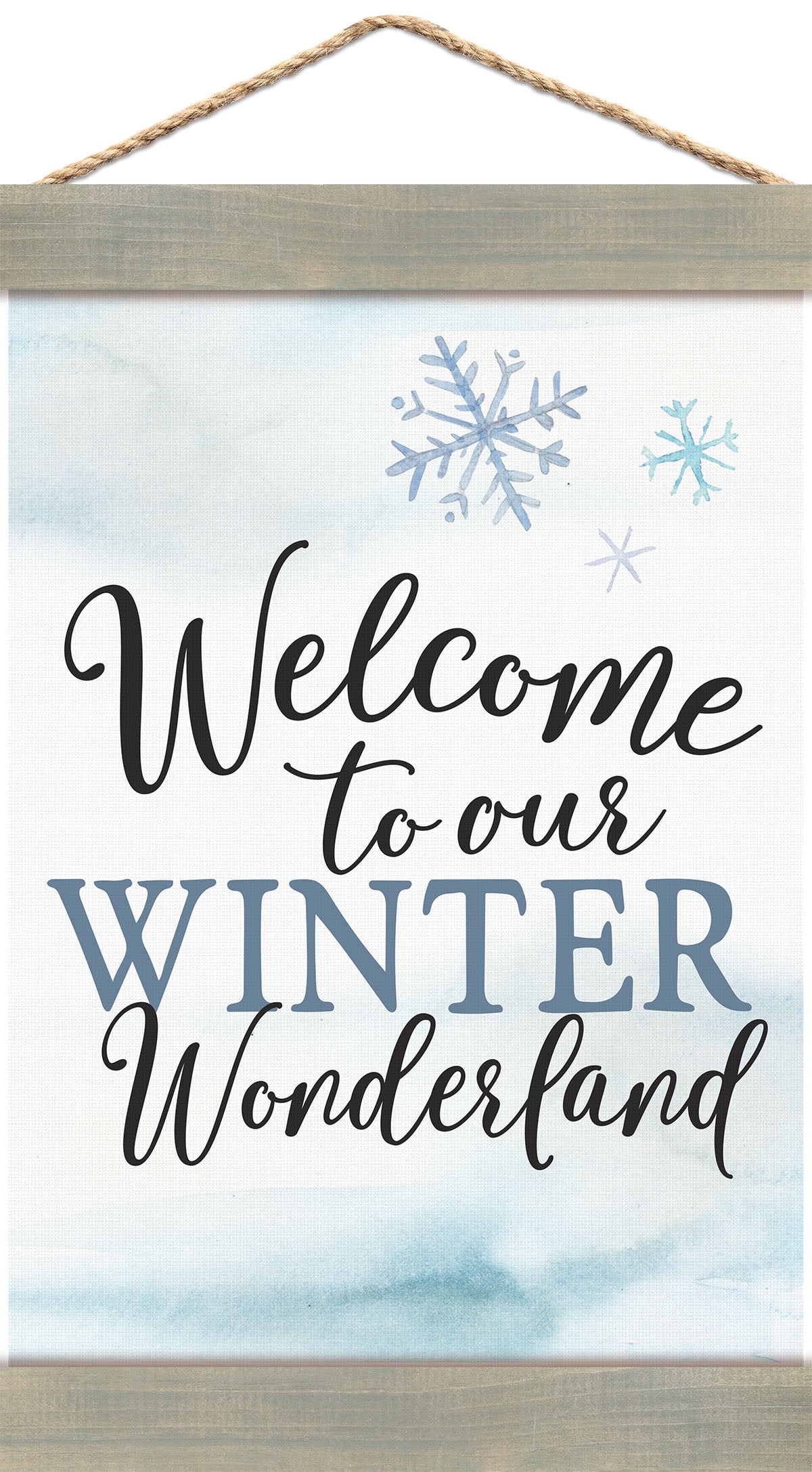 To Our Winter Wonderland Blue 19 x 12 Wood and