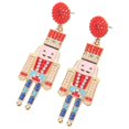 thumbnail image 3 of Stud Earrings Nutcracker Design Gifting Any Occasion White 1Pair, 3 of 4