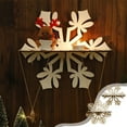 thumbnail image 1 of Estantería de madera navideña con diseño de copo de nieve - Decoración rústica navideña para dormitorio, salón y hogar Organizador de almacenamiento, 1 of 8