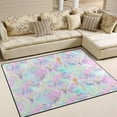 thumbnail image 2 of SKYSONIC Pastel Marble Mermaid Print Lightweight Carpet Mats Area Soft Rugs Floor Mat Rug Home Decoration for Kids Room Living Room 63 x 48 inches, 2 of 6