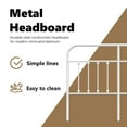 thumbnail image 5 of vidaXL Durable Metal Headboard for Queen Size Beds, Easy Assembly, Classic Style White, 5 of 9