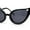 All Black, variant on Snake Serpent Jewel Frame Plastic Cat Eye Diva Sunglasses All Black
