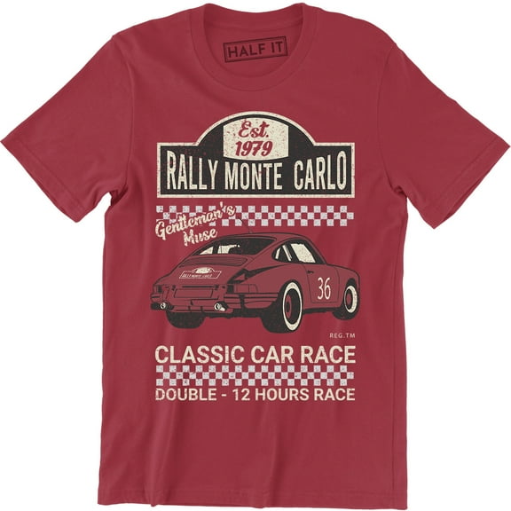 Monte Carlo Rally Mini classic car show Racing Race Vintage Gifts T-Shirt