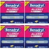Benadryl Liqui-Gels Antihistamine Allergy Medicine, Dye Free, 24 Ct, 4-Pack