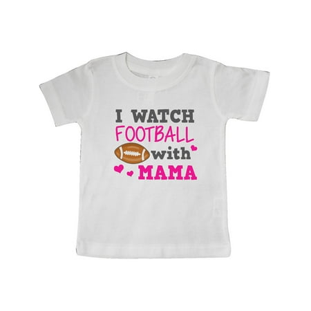 

Inktastic I Watch Football with My Mama Gift Baby Girl T-Shirt