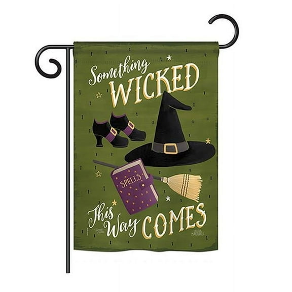 Breeze Decor BD-HO-G-112082-IP-BO-DS02-US 13 x 18.5 in. Seasonal Halloween Impressions Decorative Vertical Garden Flag - Something Wicked Fall