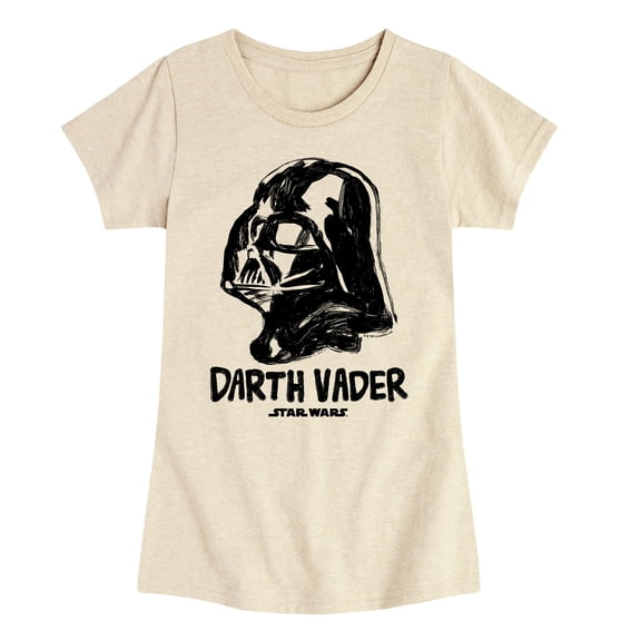 Star Wars - Sketch Darth Vader - Youth Girls Fitted Short Sleeve T-Shirt
