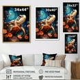 thumbnail image 4 of Designart "Turtle'S Intergalactic Voyage I" Animals Turtle Floater Framed Wall Art Prints, 4 of 5