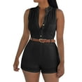 thumbnail image 6 of Stephy New Foreign Trade Women's Sexy Sleeveless Jumpsuit From Europe and America, Black, XXL, 6 of 6