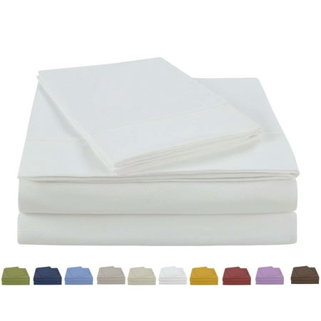 - NC Home Fashions Beauty in Basic Solid Color sheet set, Twin, Bight White