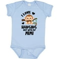 thumbnail image 3 of Inktastic Monkey I Love Hanging out with My Mimi Boys or Girls Baby Bodysuit, 3 of 5