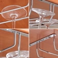 thumbnail image 4 of Estante para copas de vino debajo del gabinete Soporte para estante para copas de alambre colgante Acabado cromado 27 cm 3 filas-Soporte para estante para copas de vino, cromado, 4 of 5
