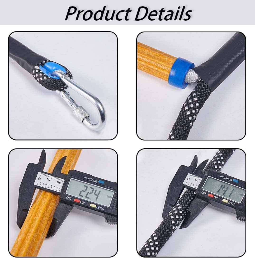 Boat Rope Ladder, 5 Step Heavy Duty 400Lbs Strength Rope Ladder for Inflatable Boat, Fishing Boat, Kayak, Motorboat, Canoeing,