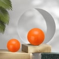 thumbnail image 3 of Gazing Ball 2.5 Inch 63mm Reflective Sphere Polished Hollow Ball Orange, 3 of 7