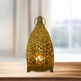 thumbnail image 1 of Farol de vela marroquí Portavelas Hueco Farol de vela Colgante Linterna decorativa Linterna de mesa de metal para patio Interior Sala de estar al aire , estilo b BLESIY Linterna de vela, 1 of 8