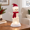 2 Tiers - 11.3"H, variant on Ice Cube Snowman Snow Globe Lighted Spinning Glitter Decoration Earmuff 6.9"H
