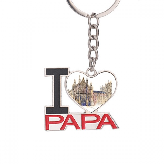 Abbeyof de Westminster de Londres El soporte del llavero de metal del llavero ama a papá