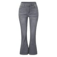thumbnail image 5 of Ediodpoh Casual Solid Flared Pants for Women Stretchy Denim Trousers High Waist Bootcut Wear Comfortable Everyday Elastic Jeans GY1 XL, 5 of 5