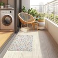 thumbnail image 4 of Yayeee Doormat for Inside 20"x32" Absorbent Low-Profile Washable Non-Slip Rubber Backed Entryway Rug, Pastel Floral Pattern, 4 of 8