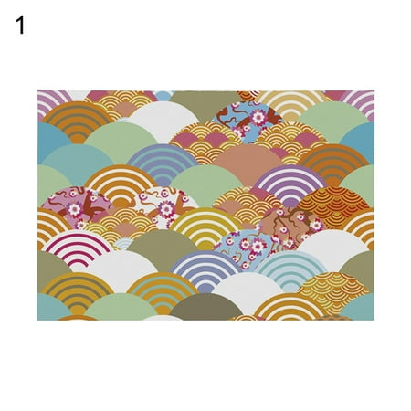 

Baiwo Creative Printed Placemat Heat Resistance Linen Convenient Stylish Table Cushion for Kitchen