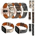 thumbnail image 1 of Compatible for Fitbit Versa Bands, Leather Band Replacement Wristband Men Women Smart Watch Accessory Strap for Fitbit Versa / Versa Lite, 1 of 7