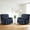 Blue, variant on Pmango Power Oversized Recliner Chair, Extra Wide Swivel Rocking Recliner Chair, Breathable Soft Fabric Modern Single Sofa for Living Room, 90°-140° Electric Recline, USB & Type-C Port, White