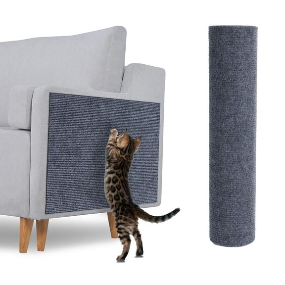 DIYMAG Cat Scratching Mat, 78.7"x15.7" Trimmable Self-Adhesive Carpet, DIY Climbing Cat Scratcher for Replacement Pads Covering Posts Furniture Protection